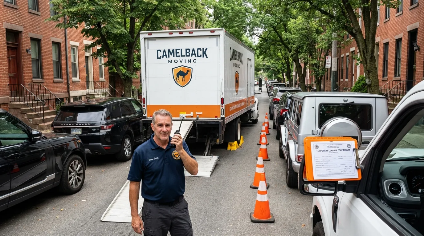 City street loading permit setup in East Bridgewater, MA