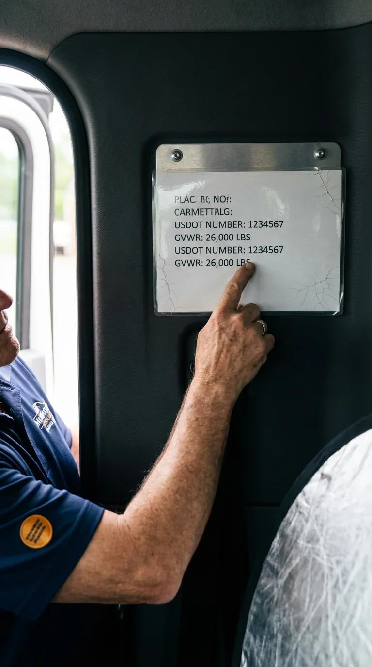 USDOT licensing placard verification in East Bridgewater